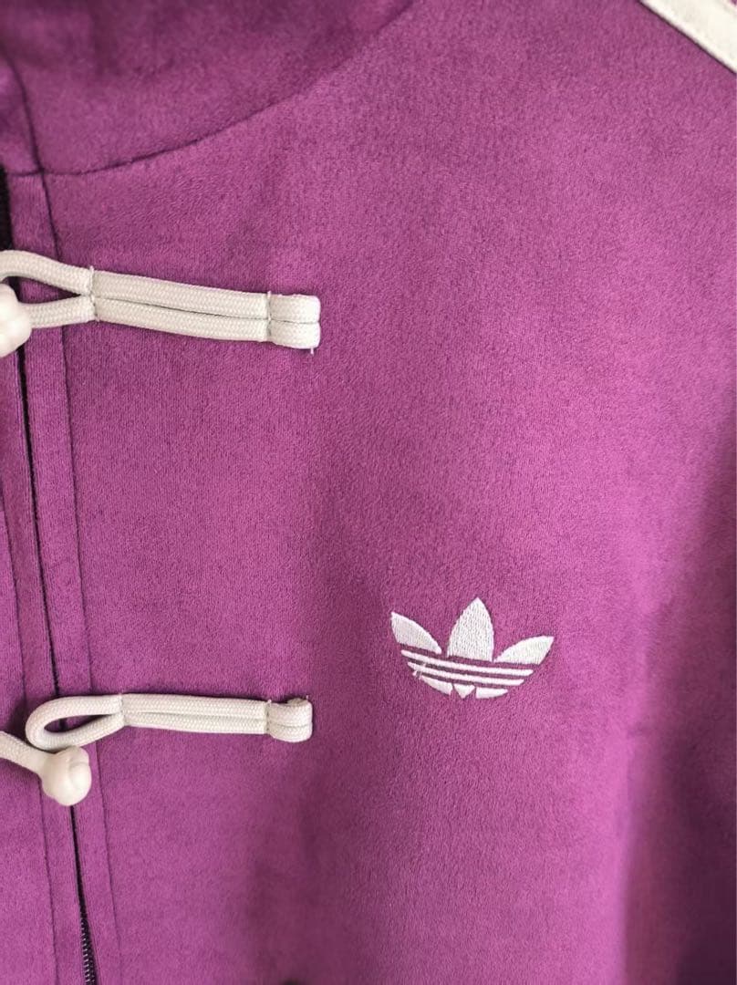 海外限定 アディダス巳年トラック スエード ジャケット パープル S