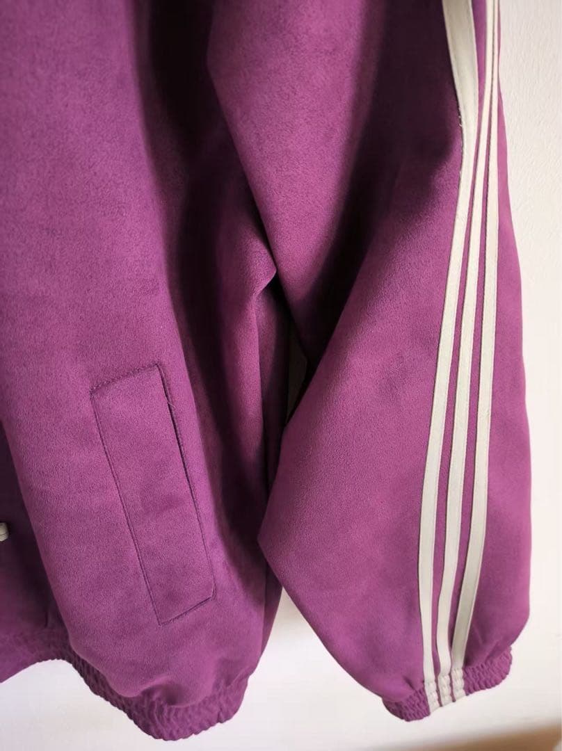 海外限定 アディダス巳年トラック スエード ジャケット パープル S