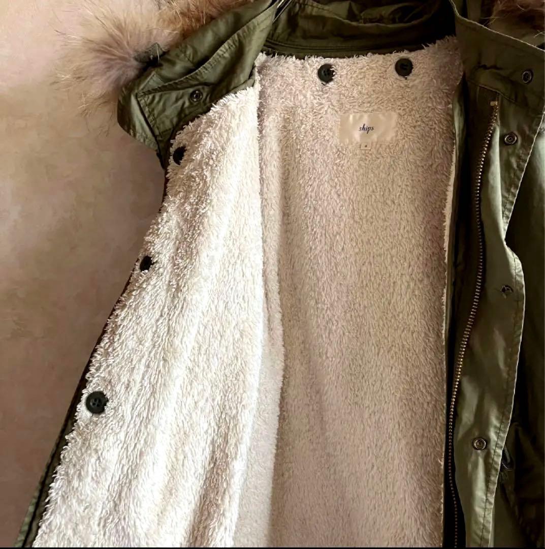 SHIPS シップス リアルファー ライナー着脱 M51 モッズコートM