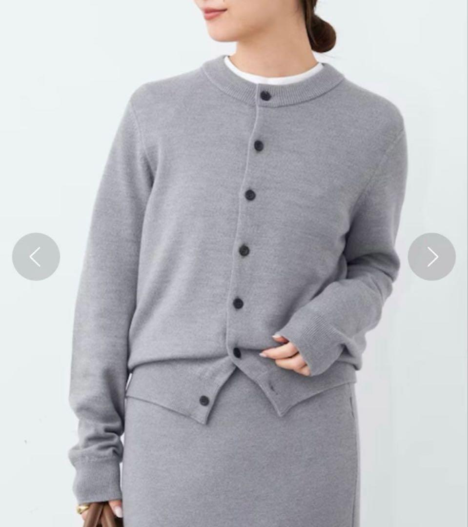 Deuxieme Classe WISH クルーネック カーディガン グレー