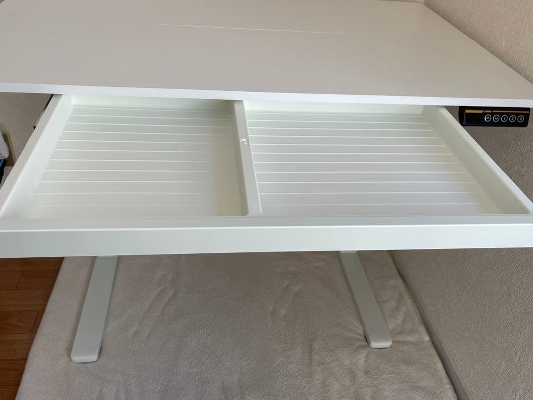 電動昇降デスク　デュアル引き出し パソコンデスク