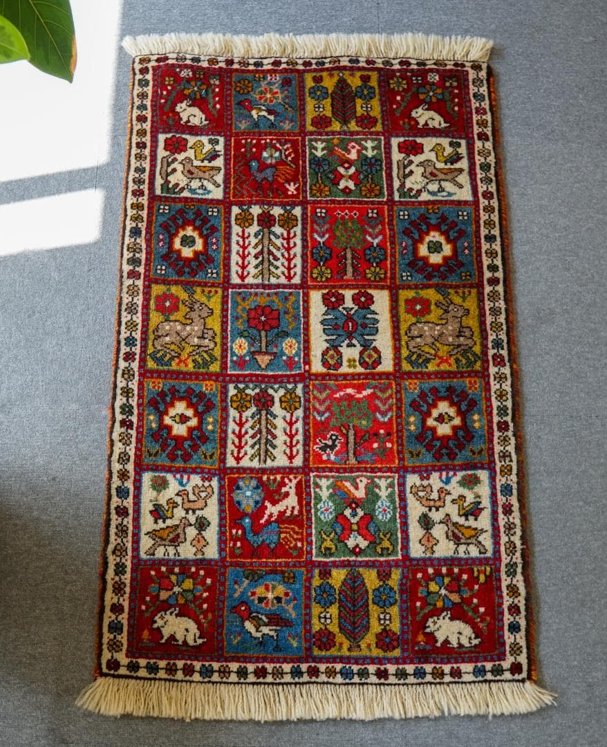 108x65cm 手織り ペルシャ絨毯　カシュカイ族