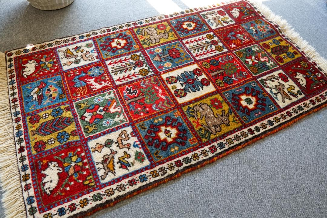 108x65cm 手織り ペルシャ絨毯　カシュカイ族