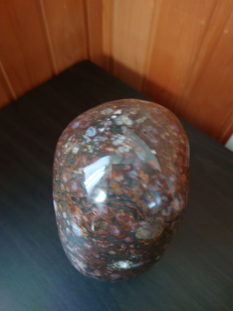 津軽　錦石　台座付き　鑑賞石　青森県津軽西海岸　自然石　盆石　水石