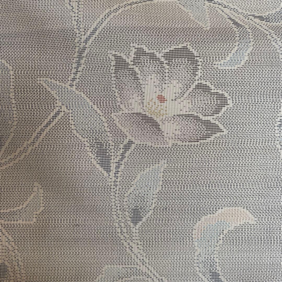 値下げ　白大島　色大島　オリエンタル花唐草