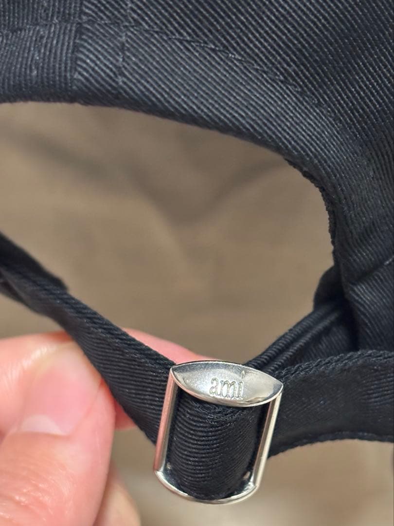 アミパリス　Ami Paris ベースボールキャップ　エンブロイダリー　ブラック