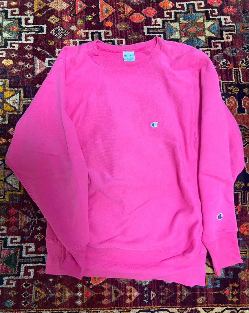 さ*げ様 90s CHAMPION REVERSE WEAVE USA製、ピンク