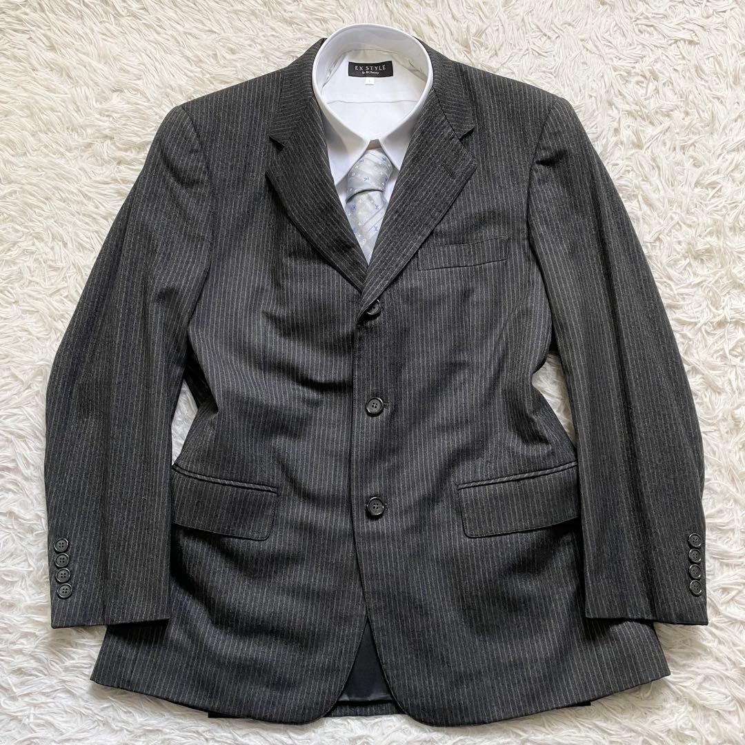 極美品■ブルックスブラザーズ　スーツ　セットアップ　グレー　ストライプ　3B