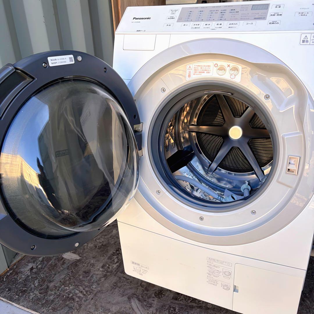 90運搬取付無料！ホワイト純正Panasonicドラム電機洗濯乾燥機！完動超美品