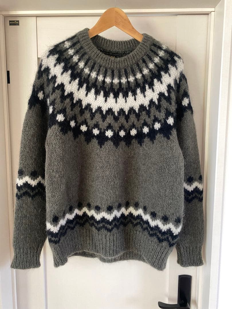 BATONERバトナー　モヘア混ノルディックプルオーバー