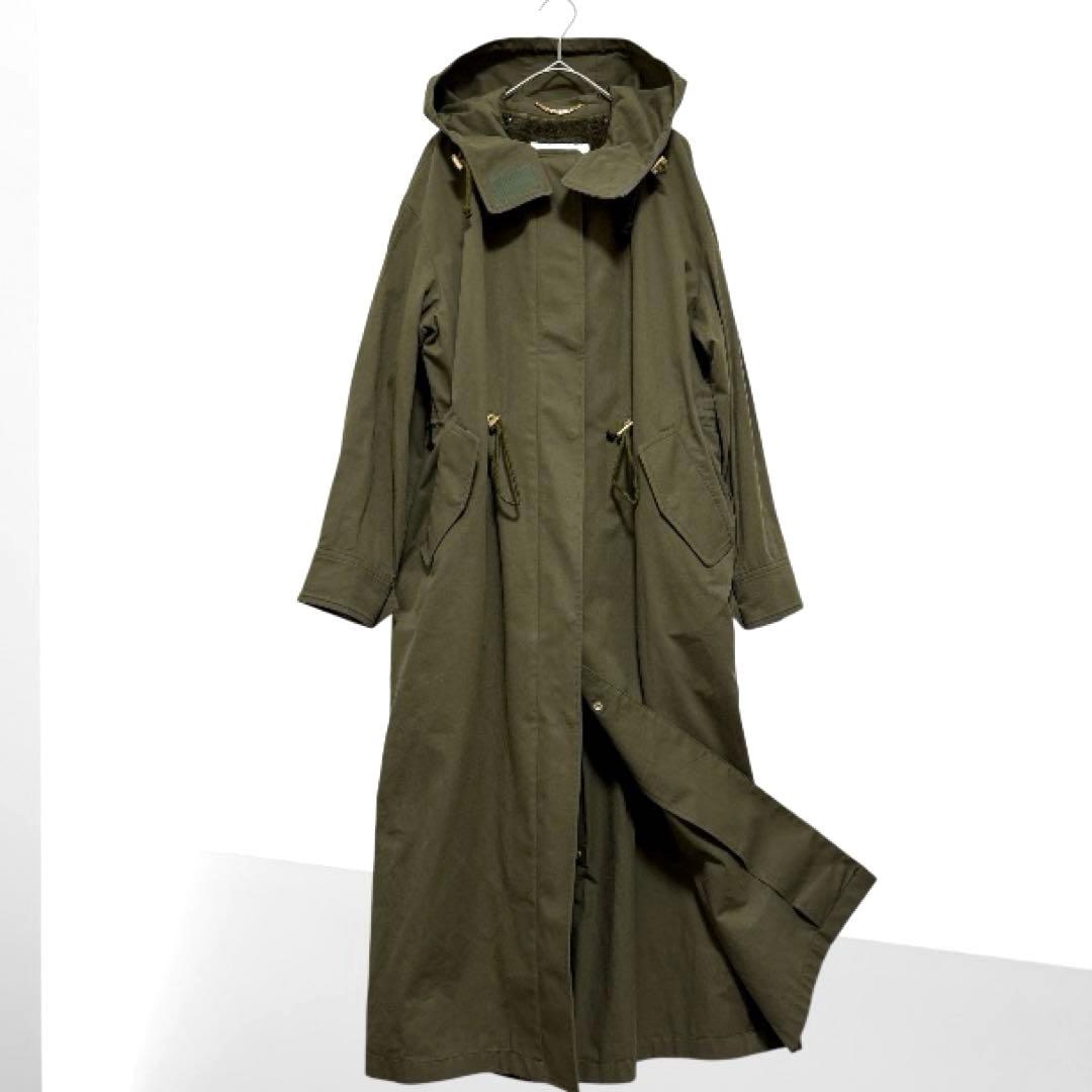 極美品✨ミューベル 【定価5.8万】モッズコート ロング 2WAY カーキ 36