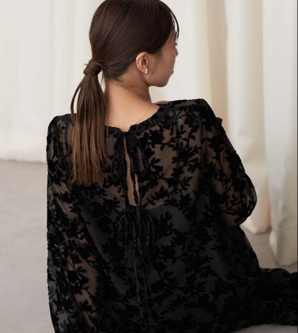 CIAOPANIC ベロアフラワーティアードワンピース