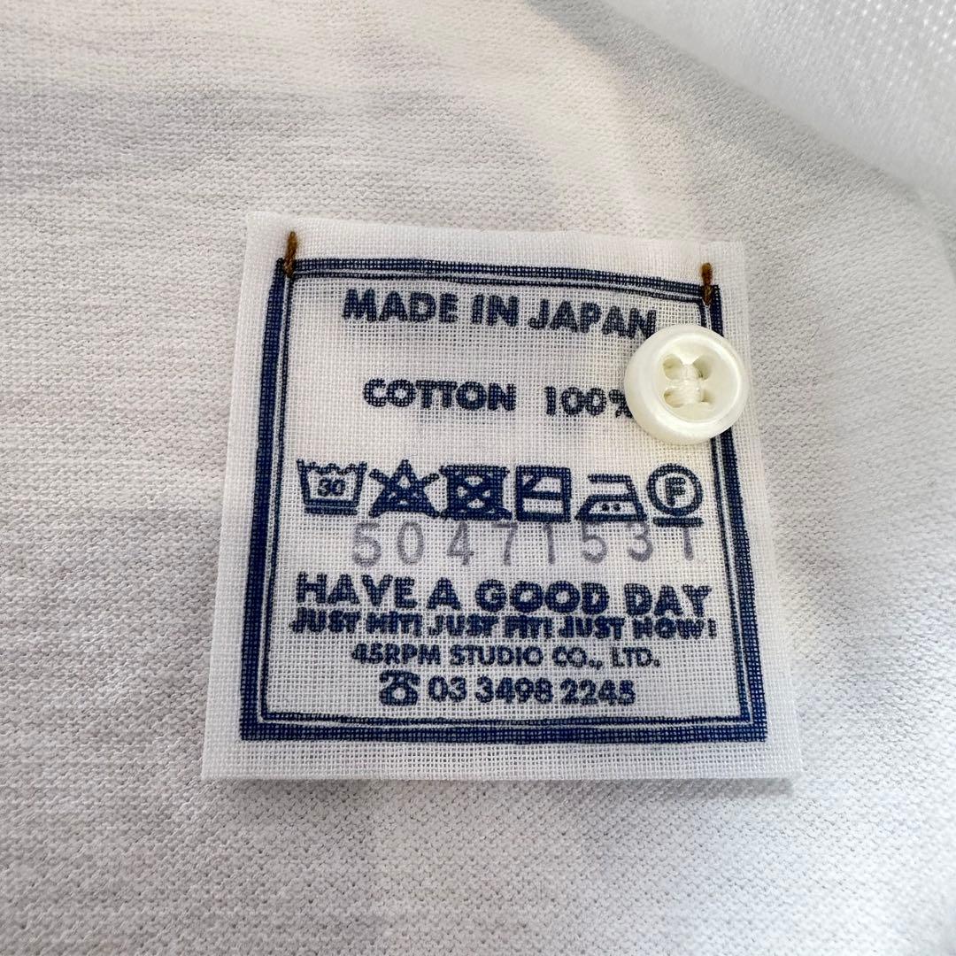 完売品✨45R カノコのMキャミポロ 現行 コットン100% 白 Free