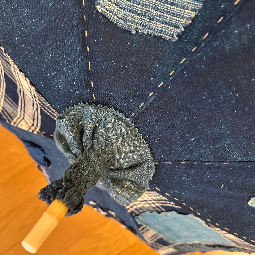 襤褸日傘★藍染古布★ハンドメイド