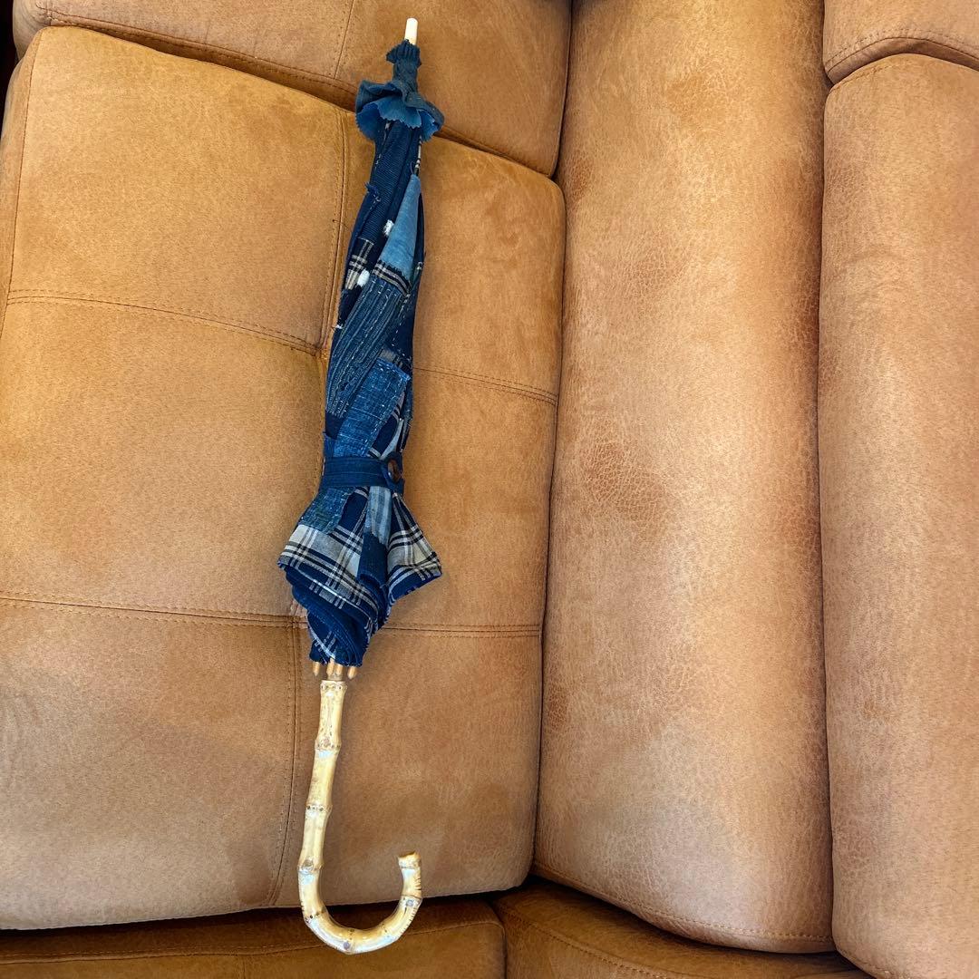 襤褸日傘★藍染古布★ハンドメイド