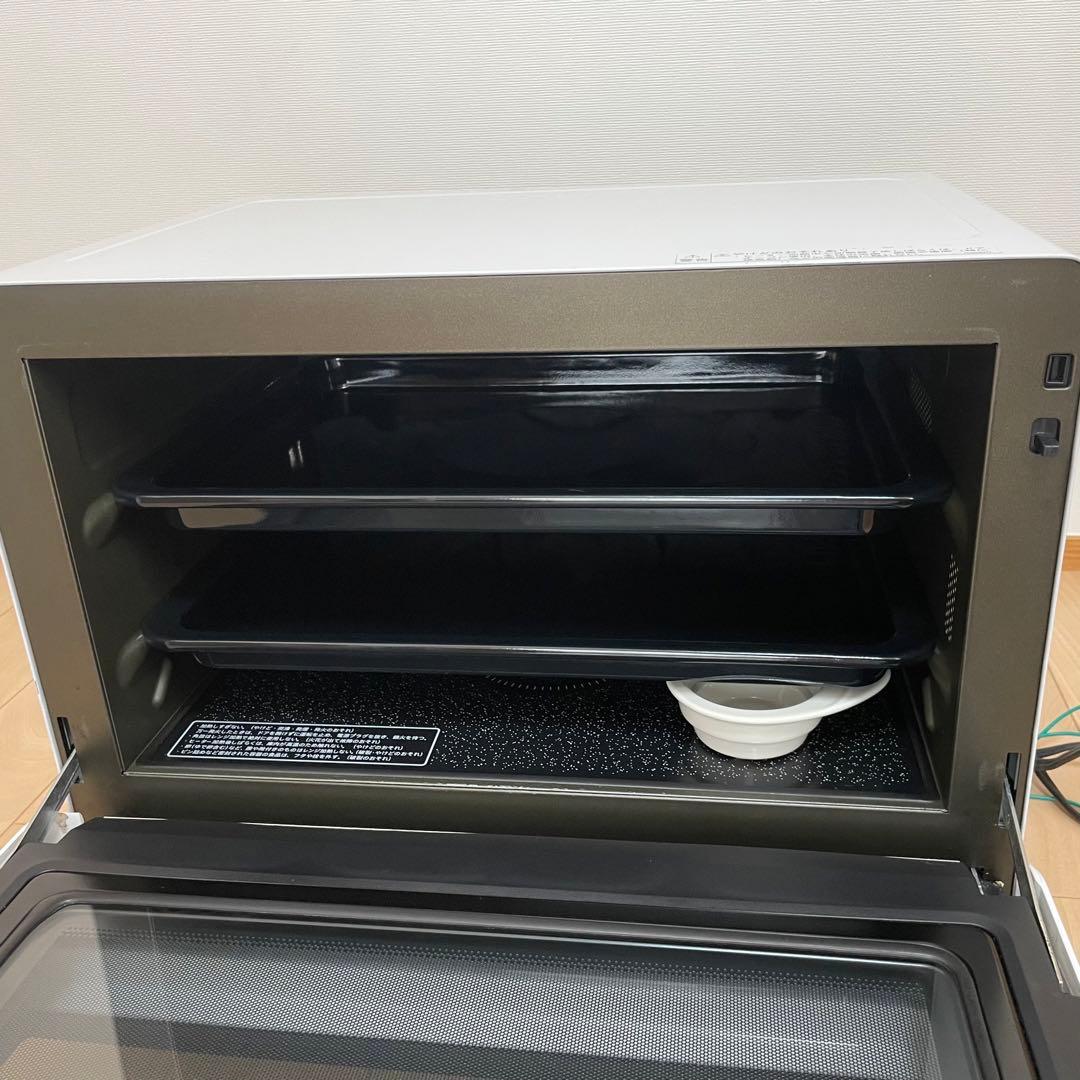 シャープ　加熱水蒸気 スチームオーブンレンジ　ワイド角皿２枚　スチームカップ