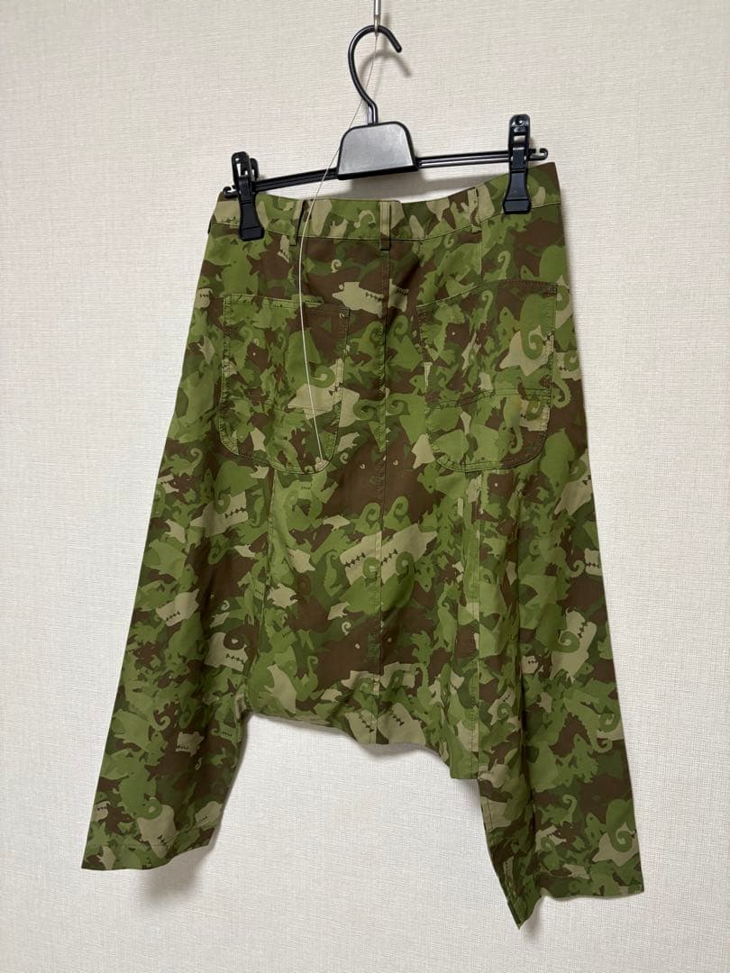 ブラックコムデギャルソン サルエルパンツ 迷彩 動物