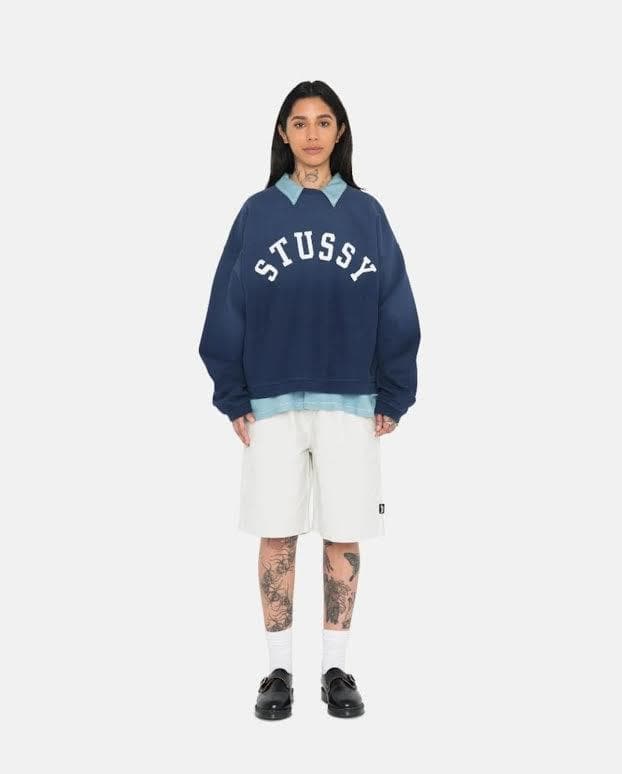 Stussy SUN FADED OVERSIZED CREW XL ネイビー