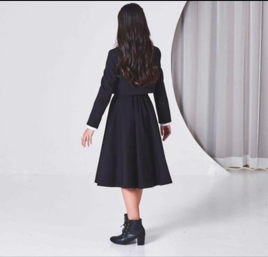 150エルアンノアール卒服女の子入学式ブラック黒フォーマルスーツ