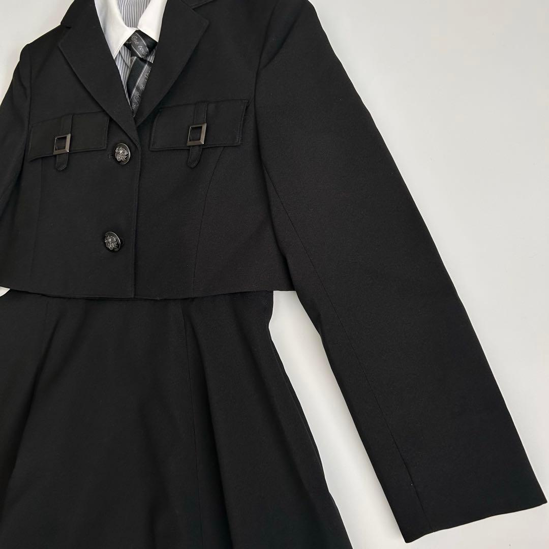 150エルアンノアール卒服女の子入学式ブラック黒フォーマルスーツ