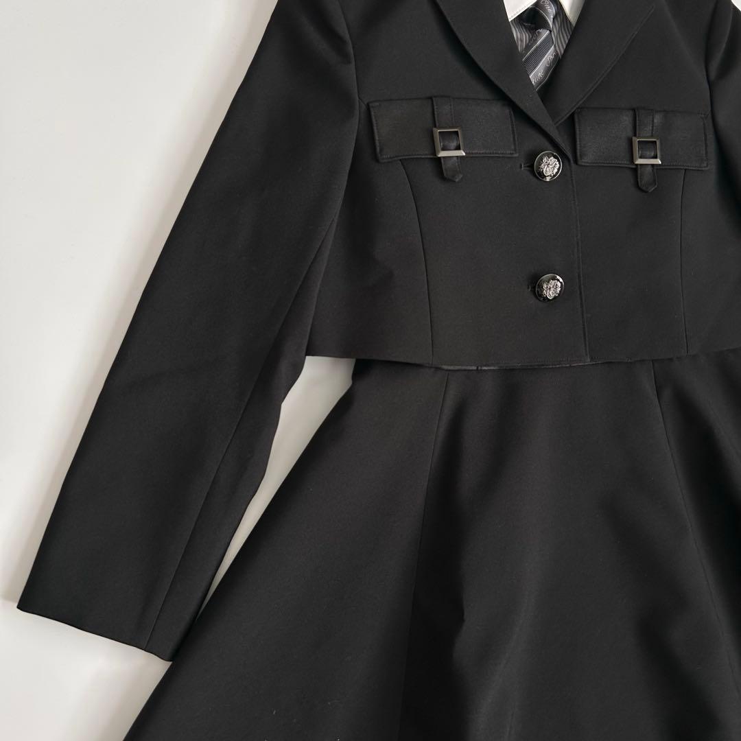 150エルアンノアール卒服女の子入学式ブラック黒フォーマルスーツ