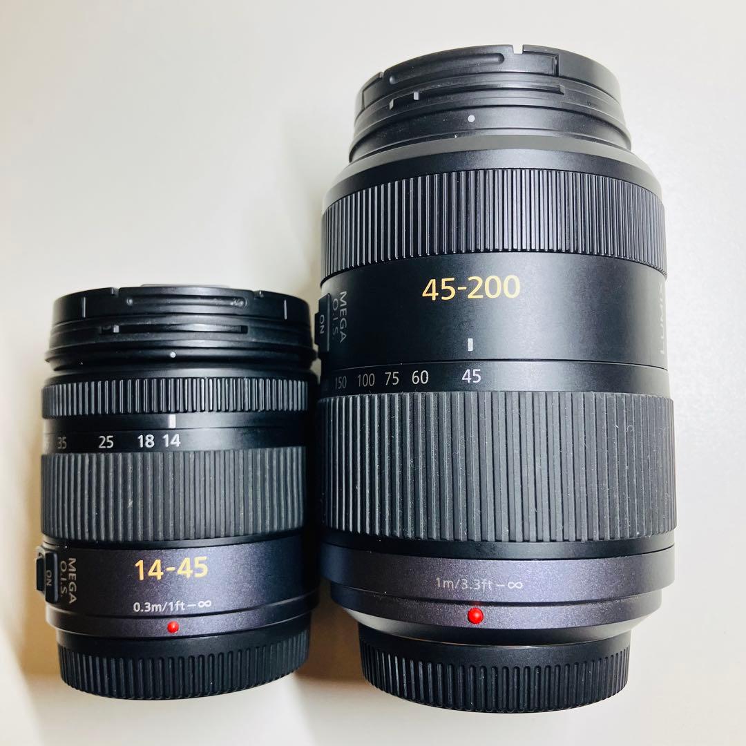 2本セットPanasonic LUMIXレンズ45-200mmと14-45mm
