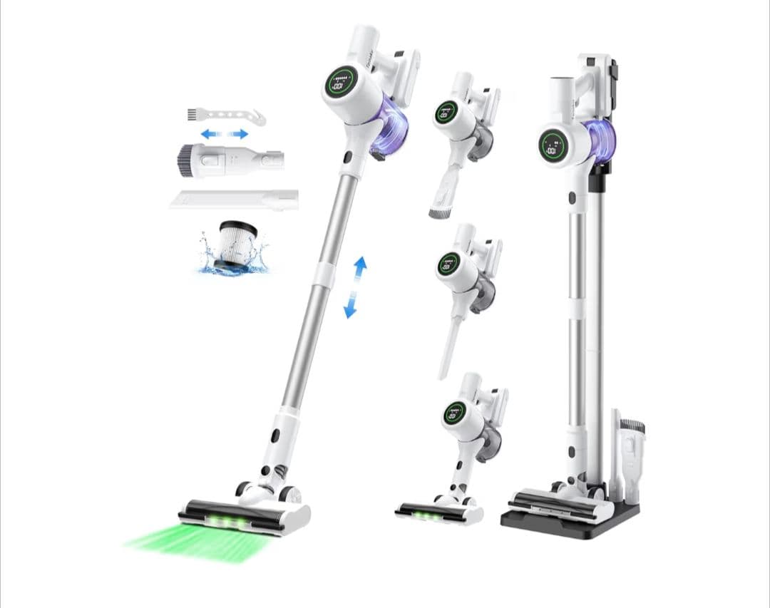 掃除機 コードレス【2026年新登場！業界初除菌機能搭載・95Kpa真超強力吸引