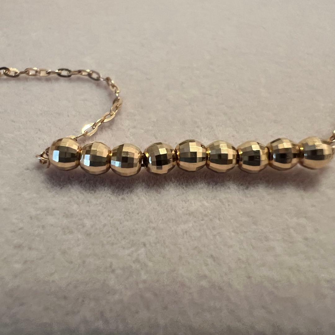 GSTV K18 ピンクゴールド　 可動ビーズチェーンネックレス