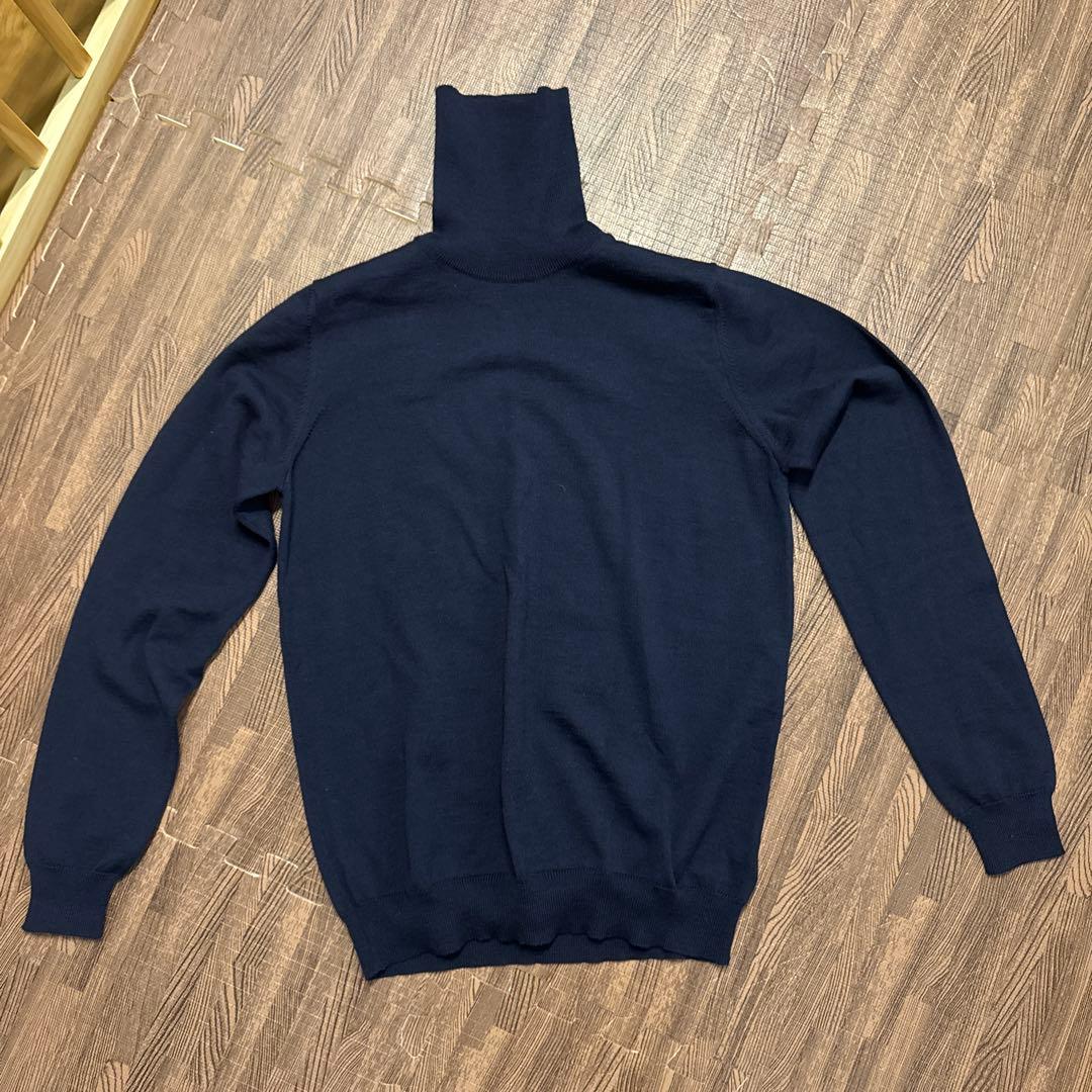 ZANONE タートルネック　46サイズ　ネイビー