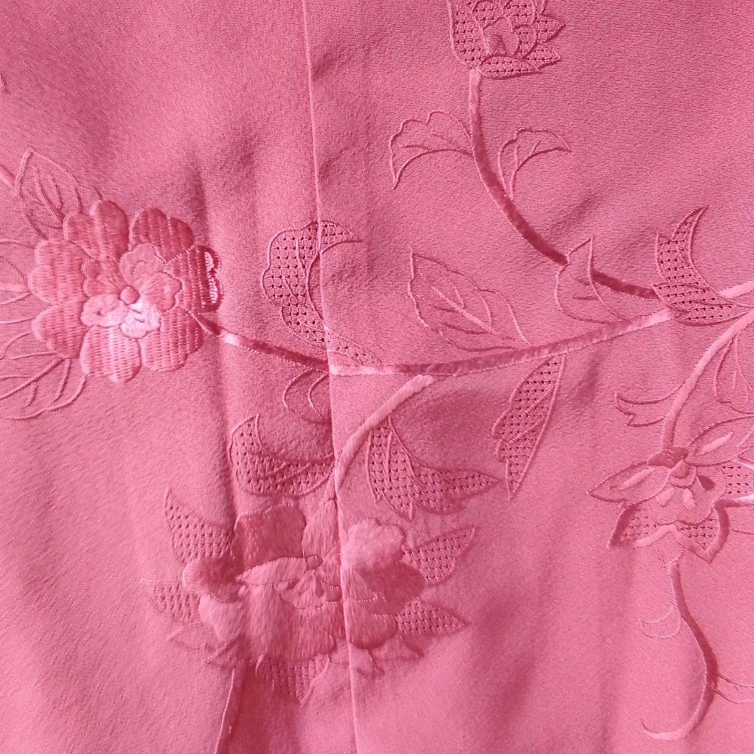 着物リメイクワンピース 色留袖ドレス 蔓花 豪華刺繍