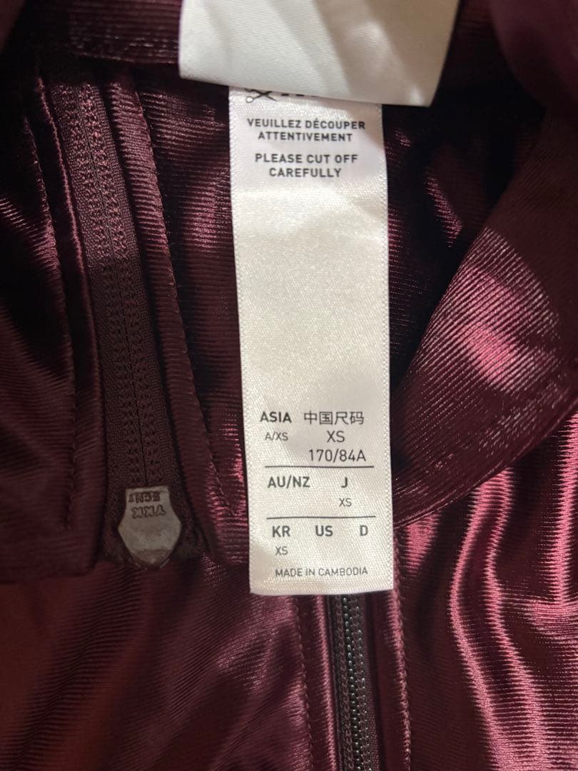 【完売品】adidasトラックジャケットXS マルーン