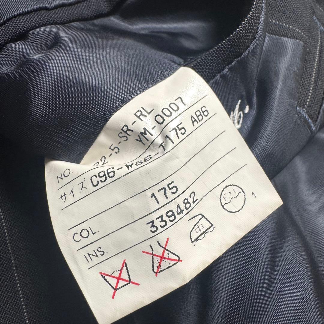 90s ポロバイラルフローレン ビンテージスーツセットアップ　ストライプ　AB6