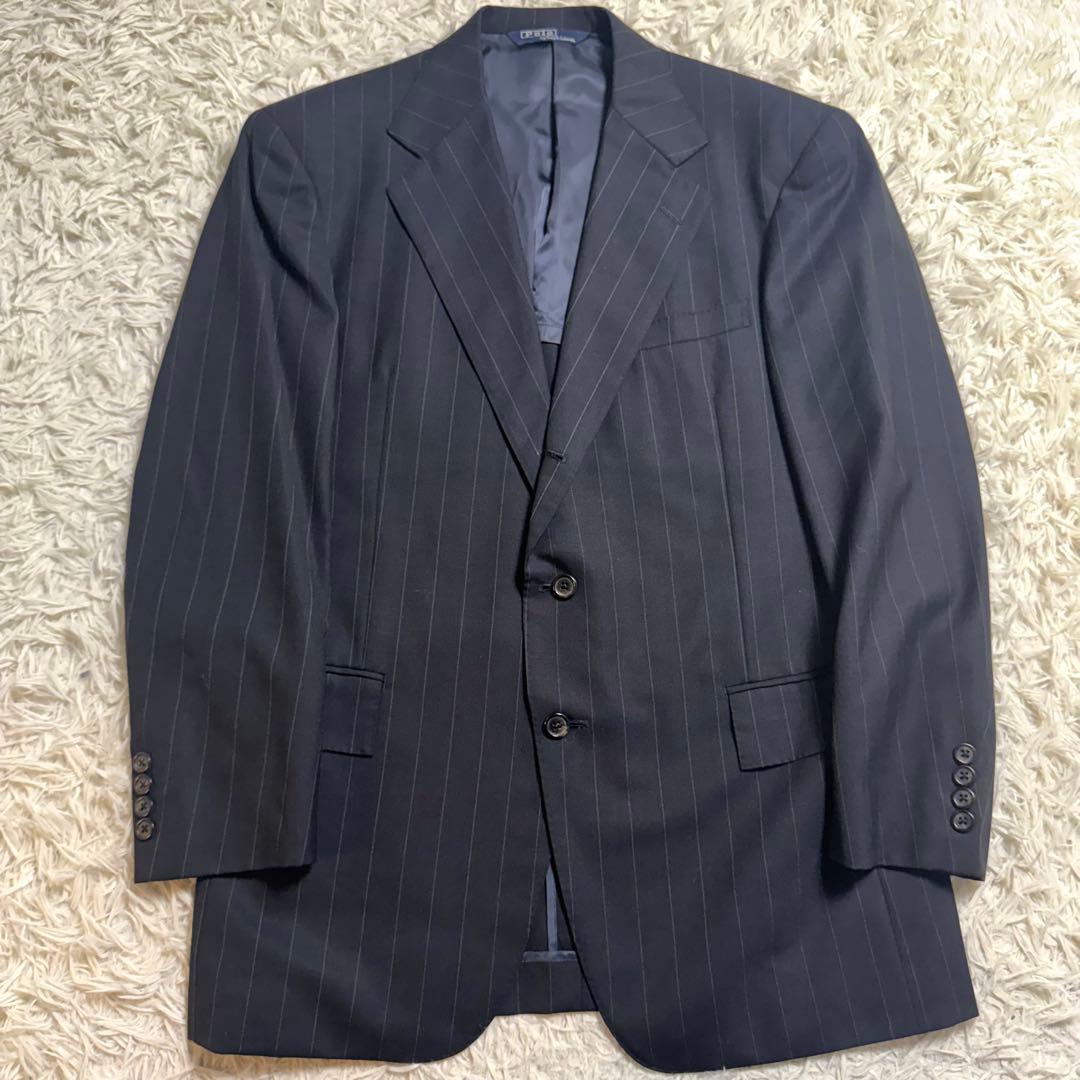 90s ポロバイラルフローレン ビンテージスーツセットアップ　ストライプ　AB6