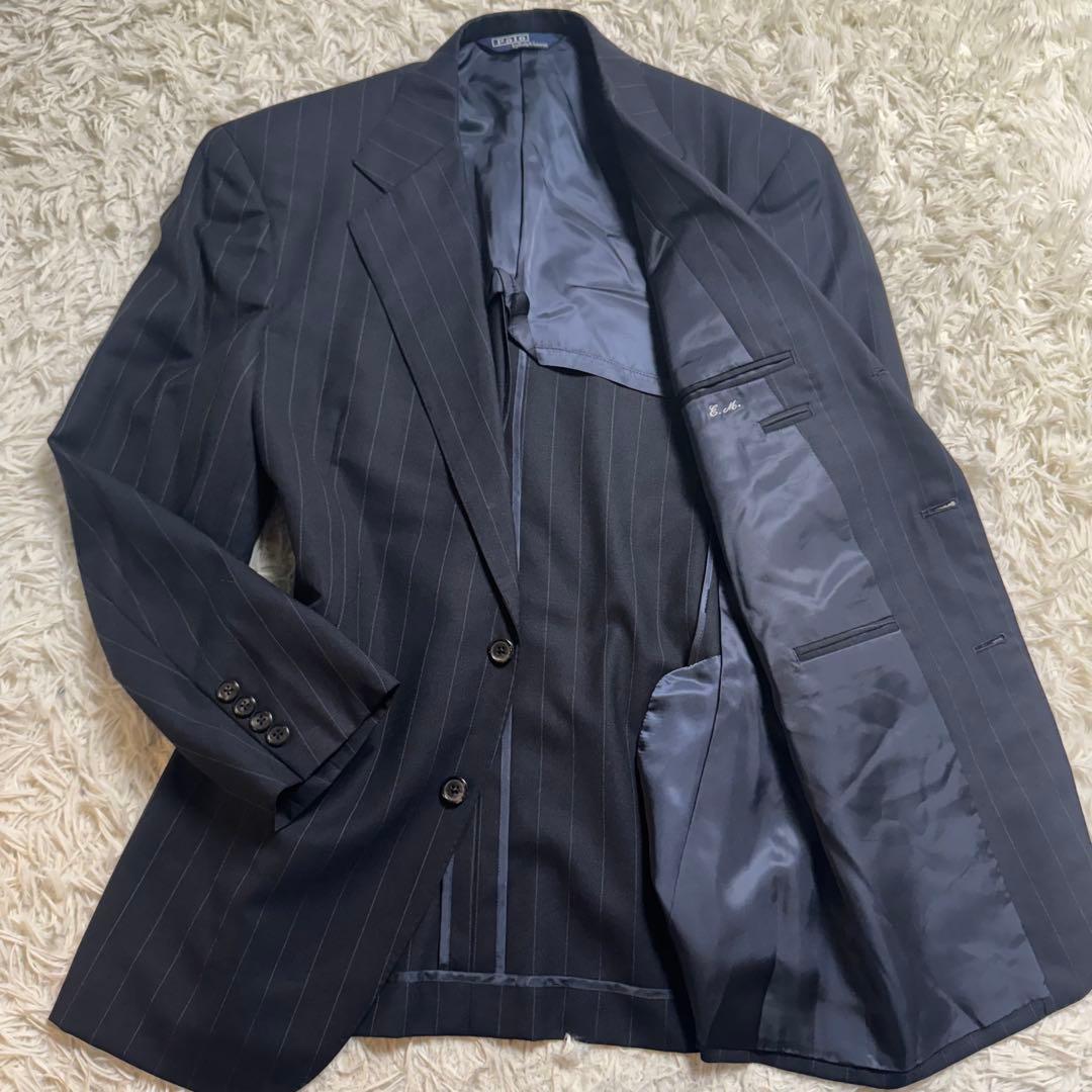 90s ポロバイラルフローレン ビンテージスーツセットアップ　ストライプ　AB6