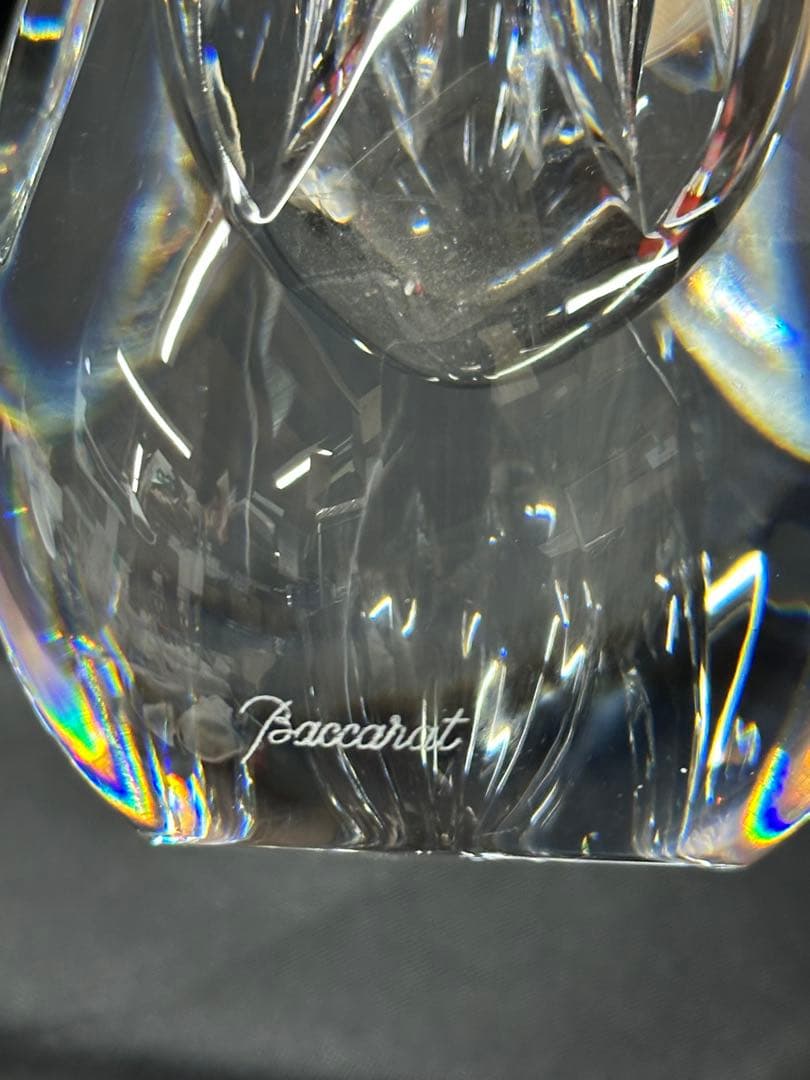 【USED美品】Baccarat バカラ　アニック　ブト　花瓶　ベース