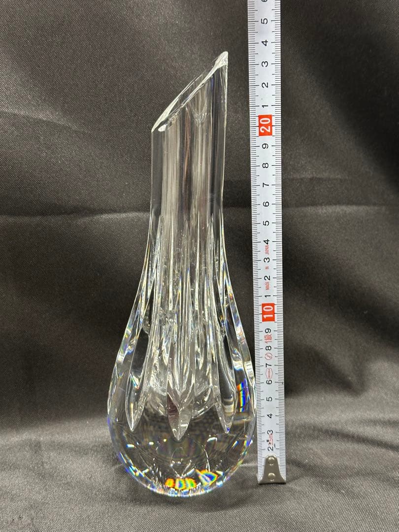 【USED美品】Baccarat バカラ　アニック　ブト　花瓶　ベース