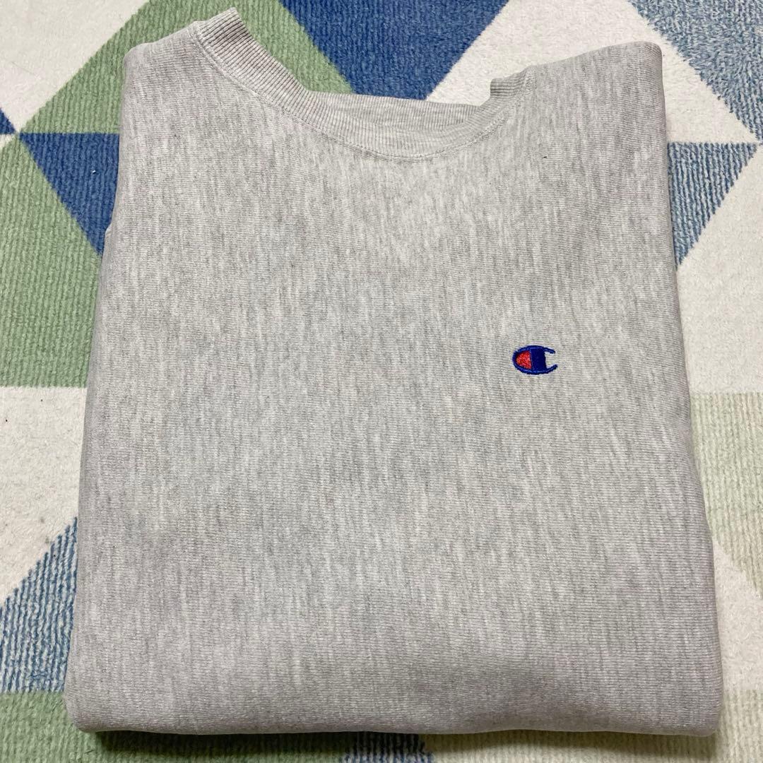 90s Championグレー リバースウィーブ 刺繍タグ USA製XLサイズ