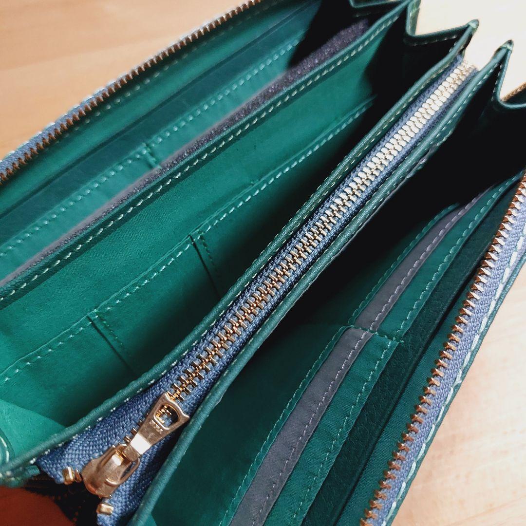 未使用✨Dakotaゼオライトレザー長財布　多収納♪ラウンドファスナー