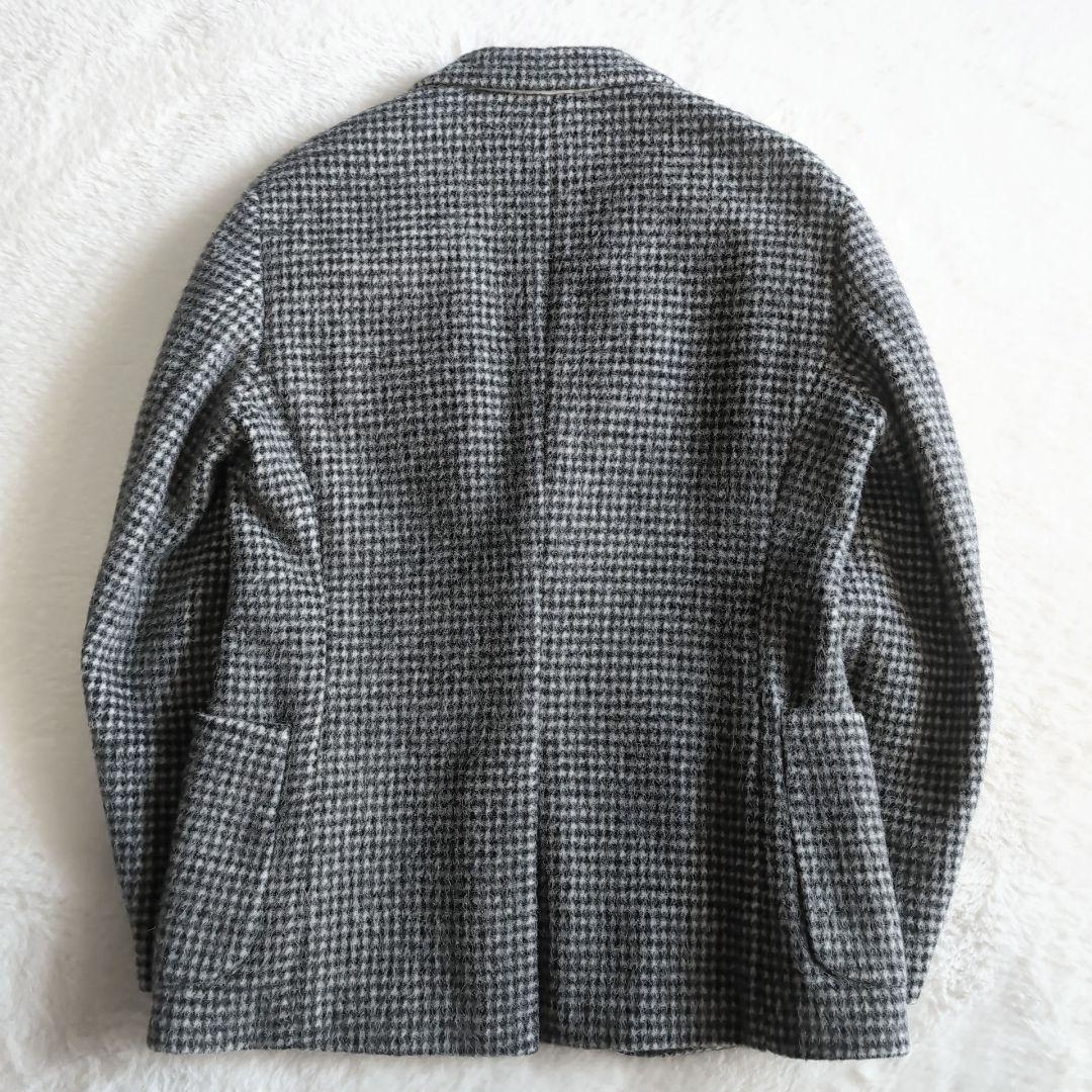 美品 トゥモローランド アルパカ混 千鳥格子 秋冬 テーラードジャケット 白 黒