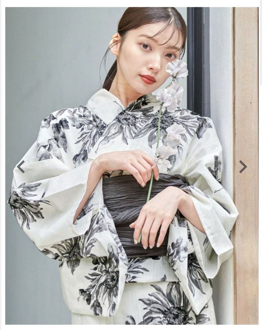 Dita 浴衣 【夏色の向日葵しらべ(墨色)】