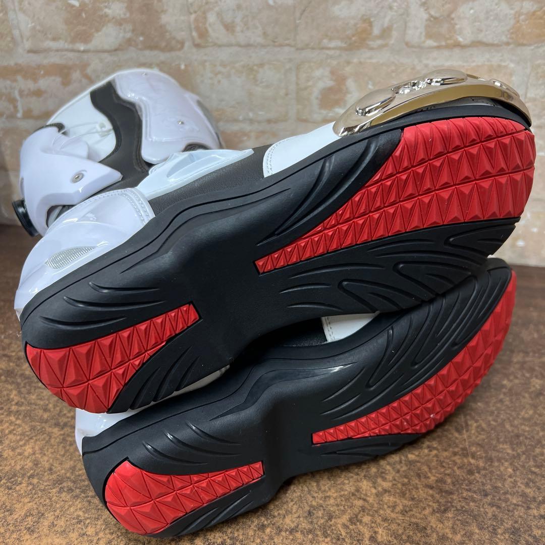 【未使用品】JG・WOLVES バイク用 レーシングブーツ ホワイト/ブラック