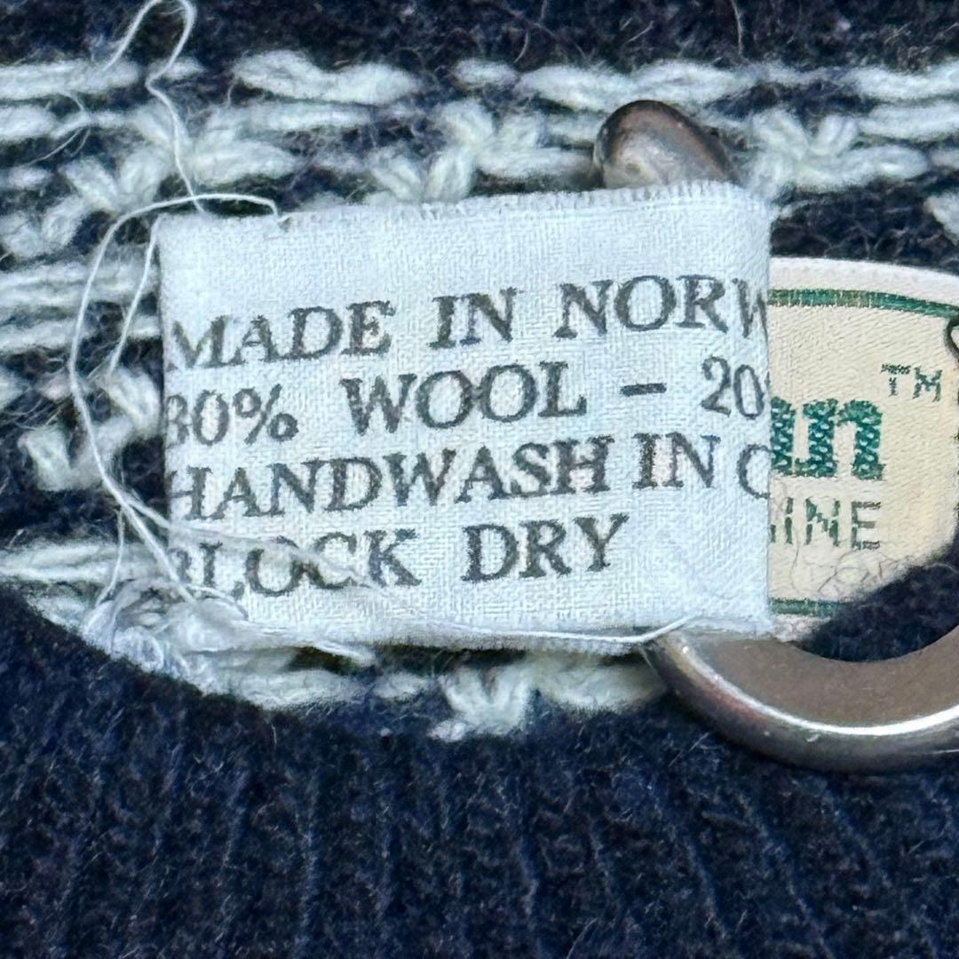 80年代 L.L.Bean バーズアイ セーター ネイビー