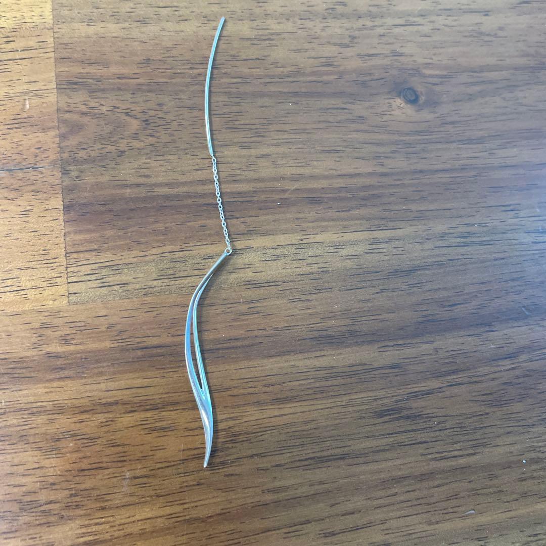 スタージュエリー　流線型　片耳　ピアス　10k star jewelry