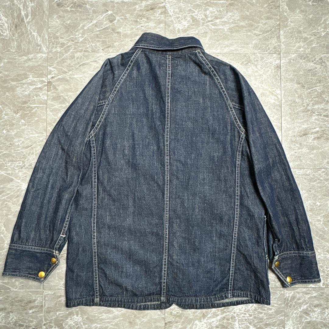 美品 FOBFACTORY N&W 復刻 カバーオール S 濃紺 チェンジボタン