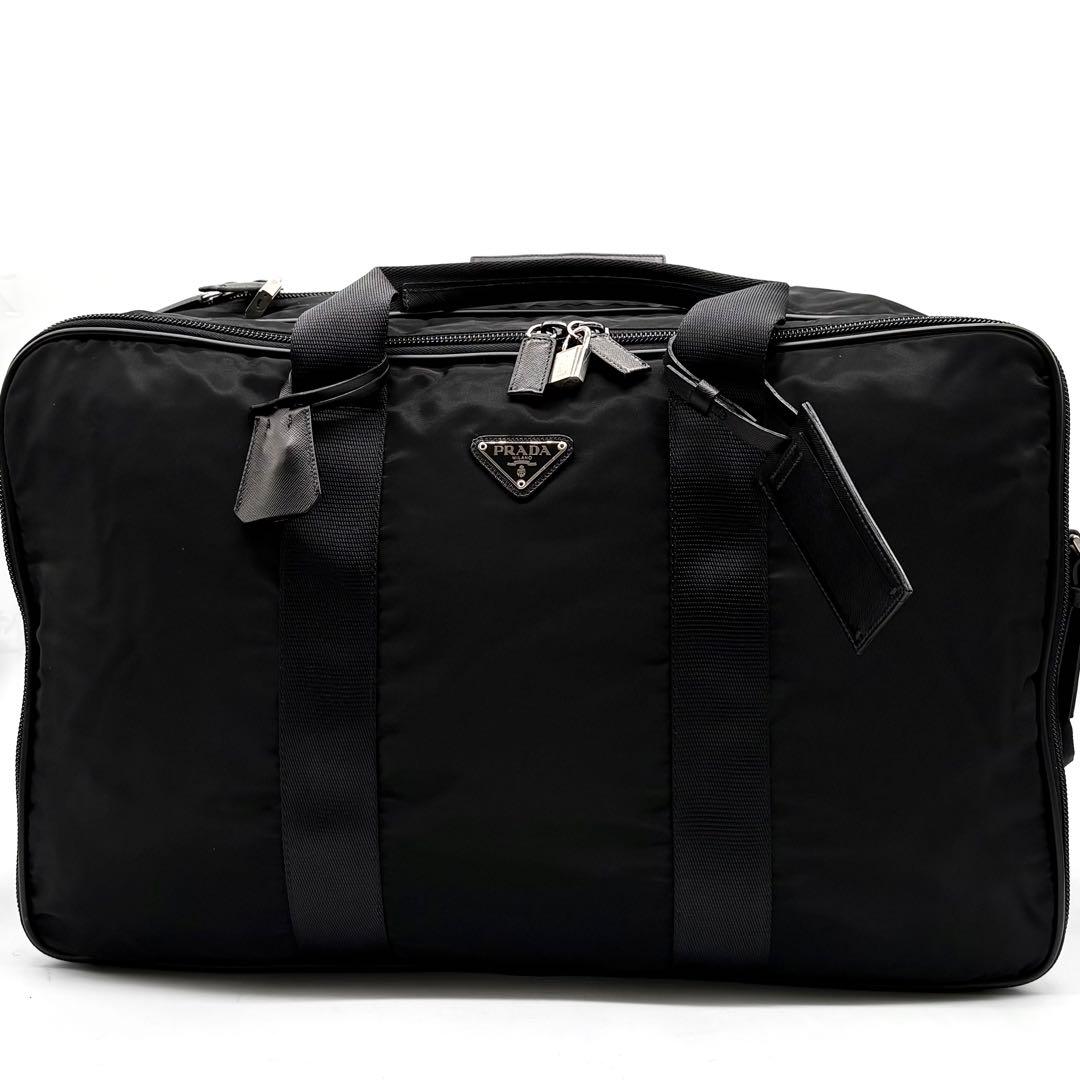 【専用】プラダ 2way ボストンバッグ ナイロン サフィアーノ 三角ロゴ 黒