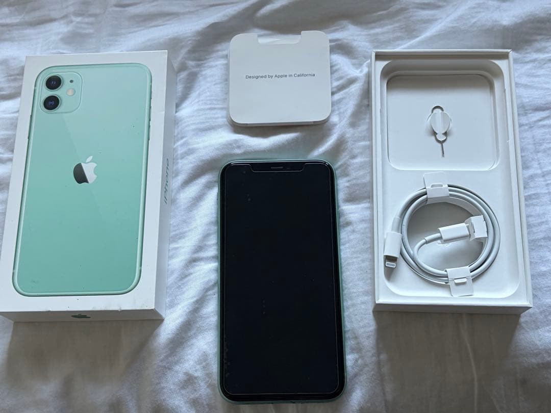 付属品付き！SIMフリー Apple iPhone11 64GB ミントグリーン