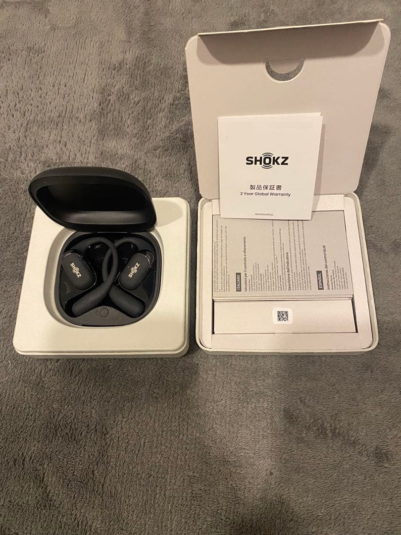 SHOKZ OpenFit 2 骨伝導イヤホン ブラック