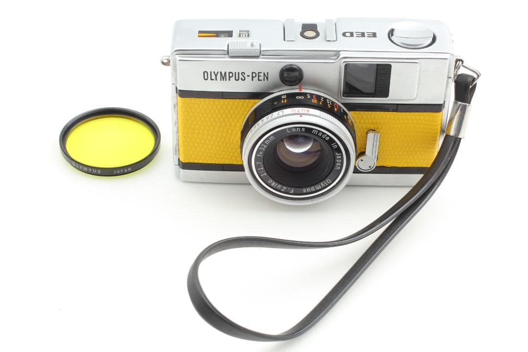 【整備済　美品】イエロー オリンパス PEN EED 露出計OK #1348