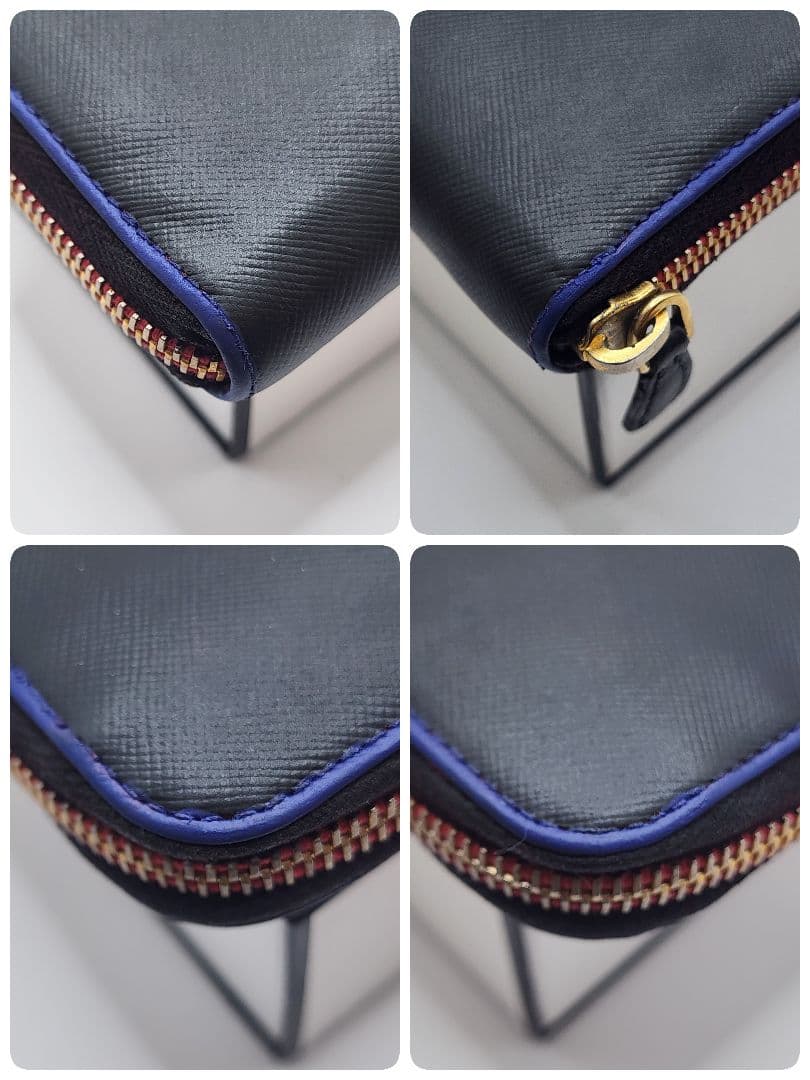 美品 PRADA サフィアーノ リボン ラウンドファスナー 長財布