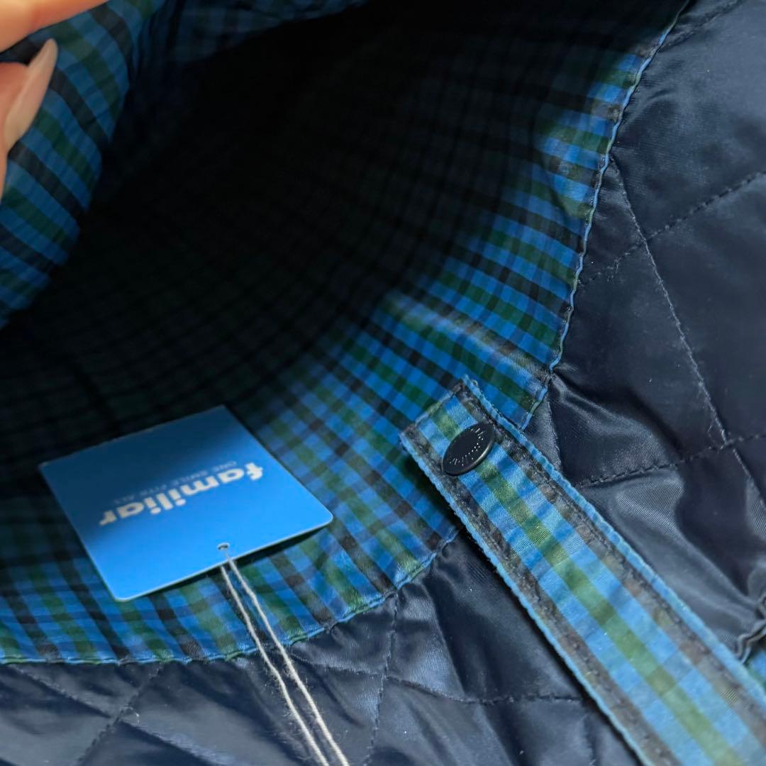 ファミリア キルト生地 持ち手付き PC パソコンケース